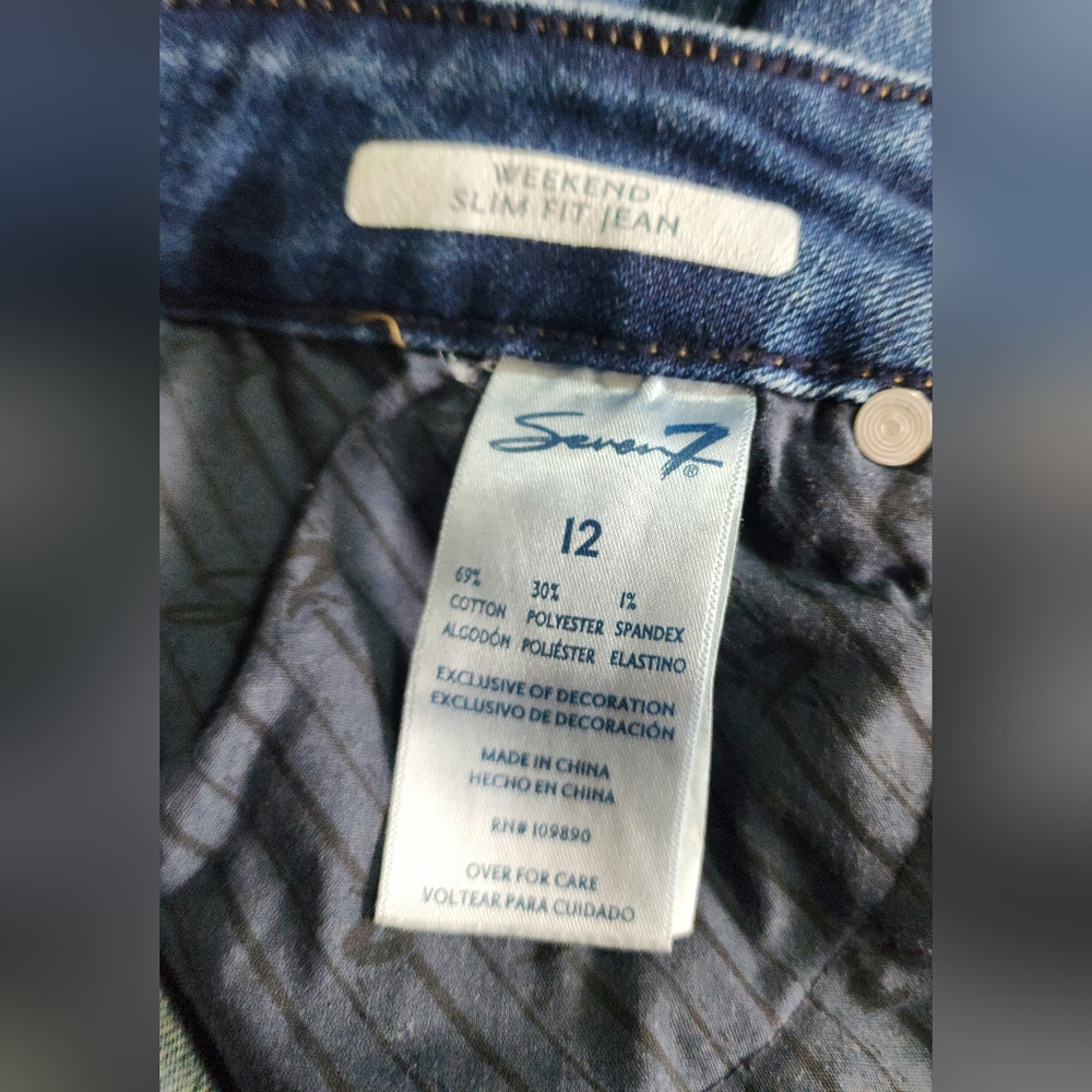 SEVEN 7 WEEKEND JEANS Distressed Size 12 - Picture 9 of 9